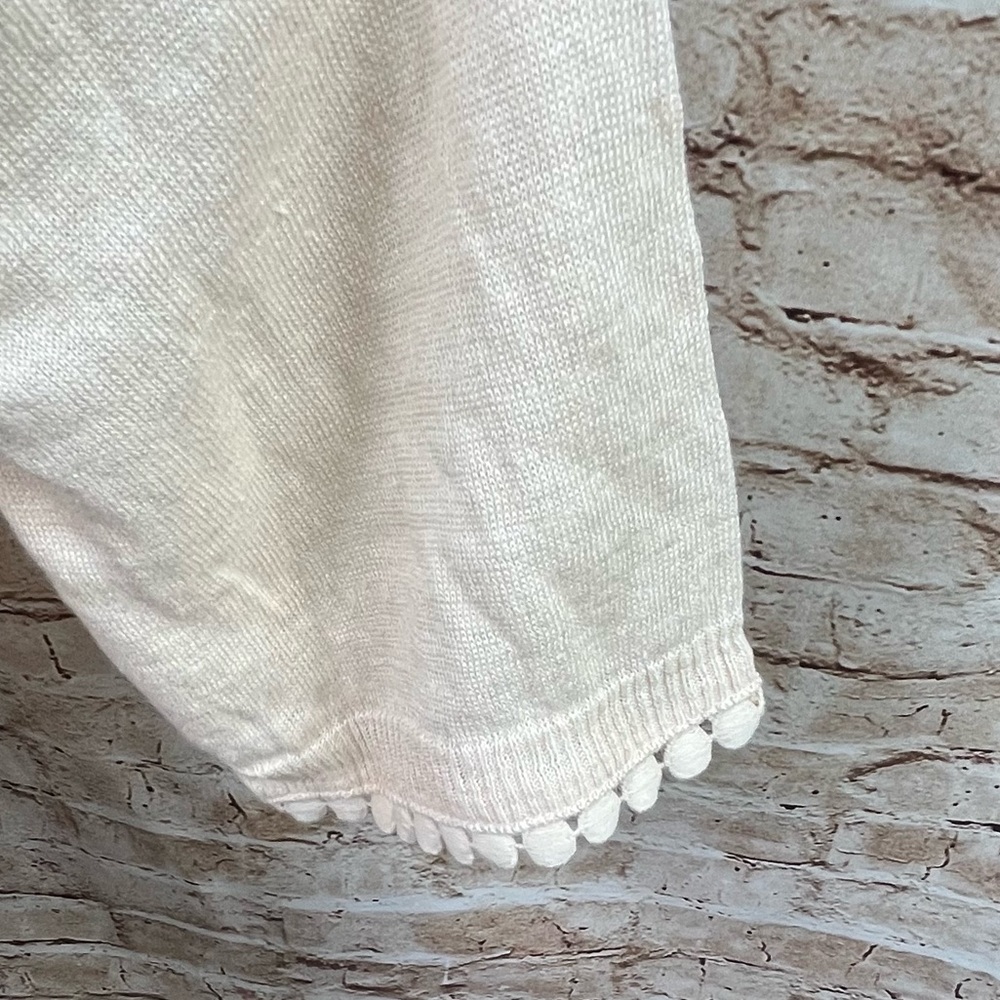 New J. Crew Linen Sweater Knot Top Small - Picture 6 of 7